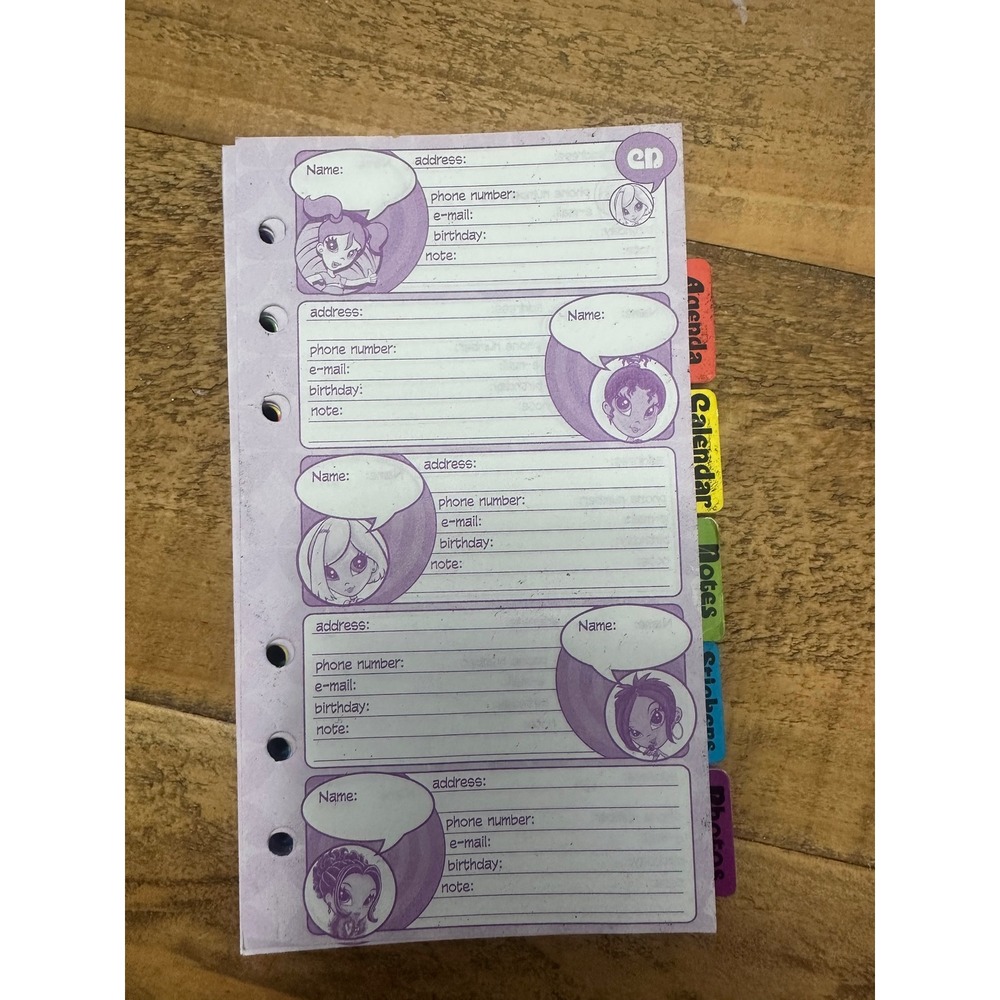 Lisa Frank Girl Gotta Have It Planner Inserts Refill Stickers Tie Dye Vintage - Picture 4 of 10